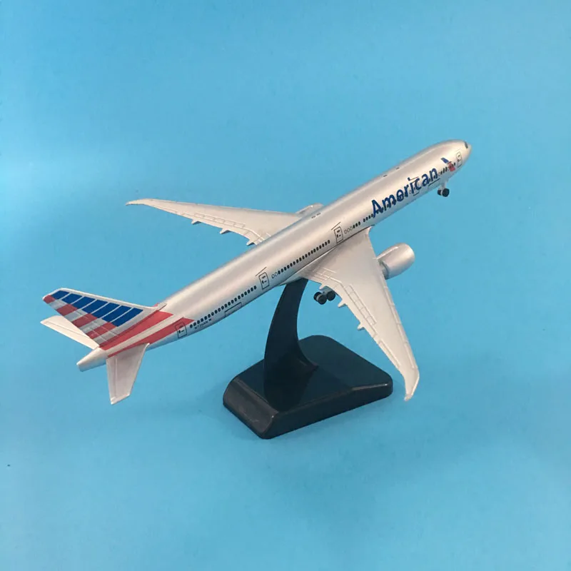 20 см Американская авиакомпания Boeing 777 модель самолета США B777 модель самолета 16 см литая под давлением металлическая Игрушечная модель самолета