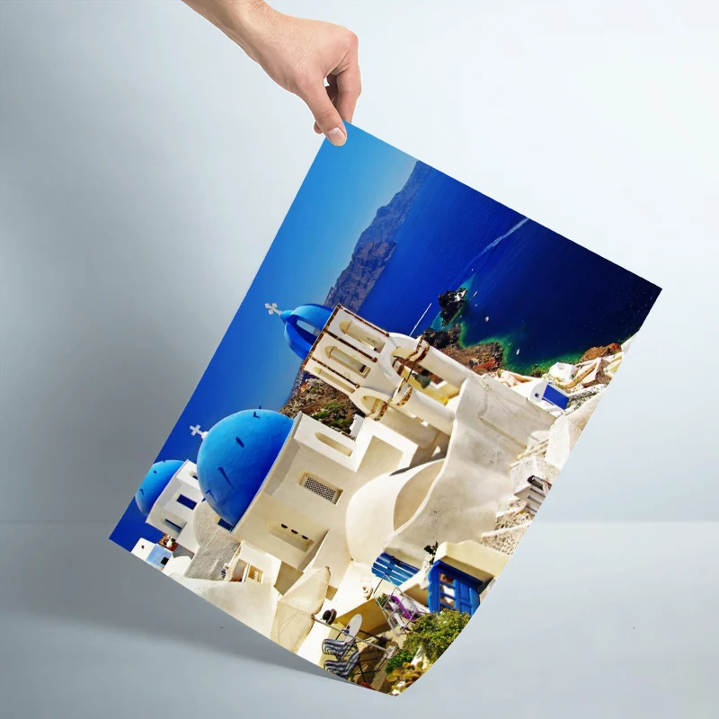 Настенный плакат Греции на заказ для гостиной художественный украшение шелковая