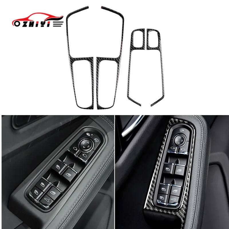 Автомобильные наклейки для Porsche Cayenne Macan оконная панель управления подъемом из