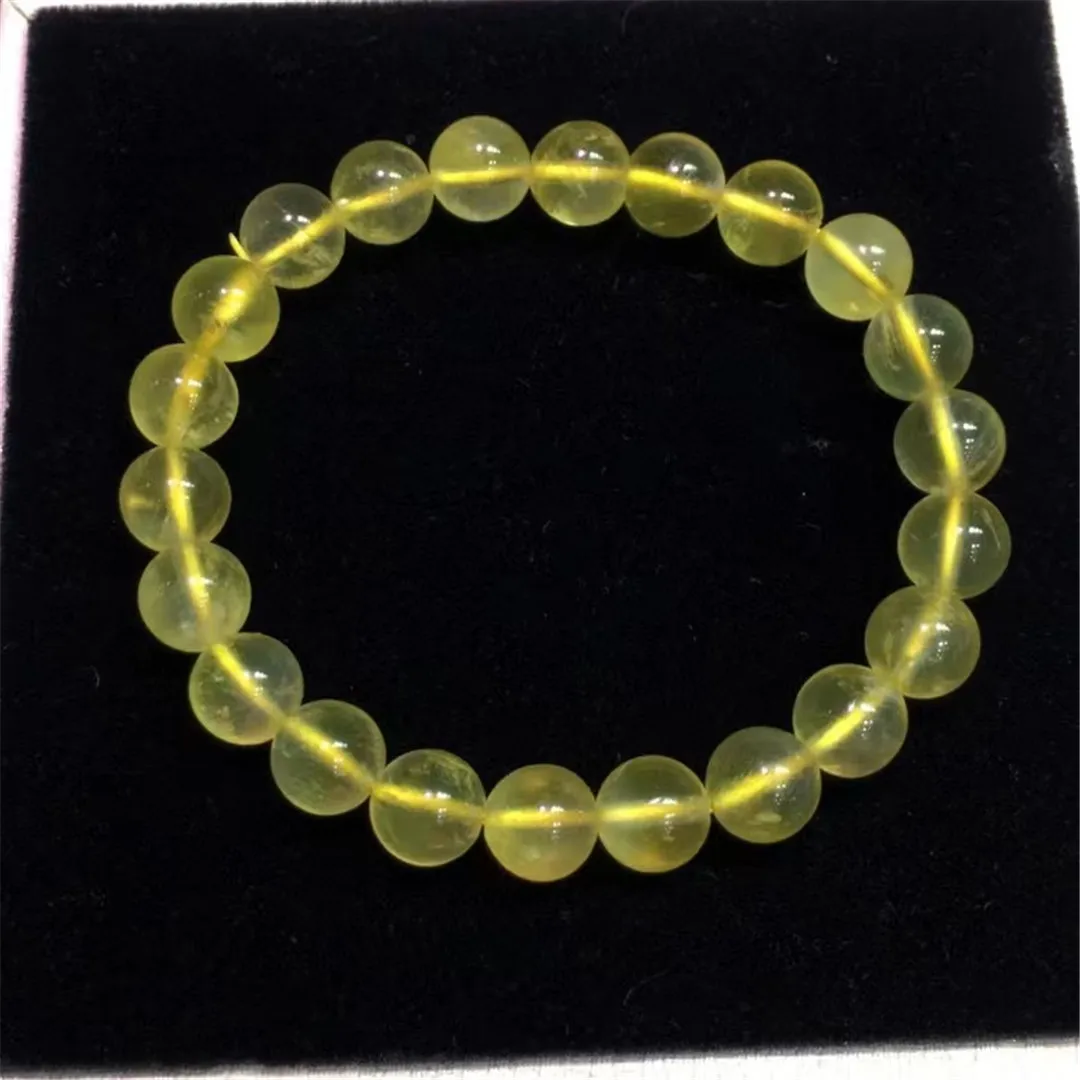 

8mm Natural Gold Prehnite Bracelet Jewelry For Women Men Love Gift Healing Wealth Crystal Stone Beads Gemstone Strands AAAAA