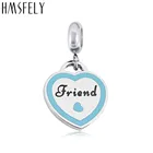 HMSFELY, кулон в форме сердца из нержавеющей стали 316L для самостоятельного изготовления браслетов, ожерелий, ювелирных изделий, аксессуары для браслетов, подвески, фурнитура