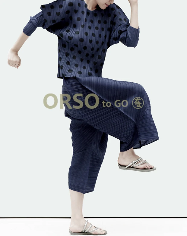 HOT SELLING Miyake fashion CROSS pants women loose slacks 7 minutes of pants big yards IN STOCK