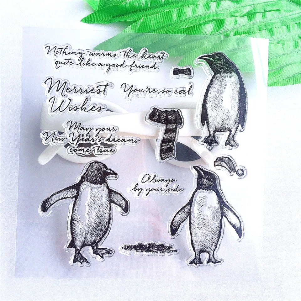 Lovely Catton Penguin Craft Transparent Silicone Stamp for Scrapbooking DIY Photo album Card Making Decorative Clear Stamp Sheet