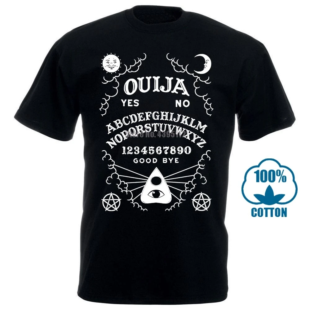 Новая футболка Ouija доска черная убивать оккультистический дух пентаграмма