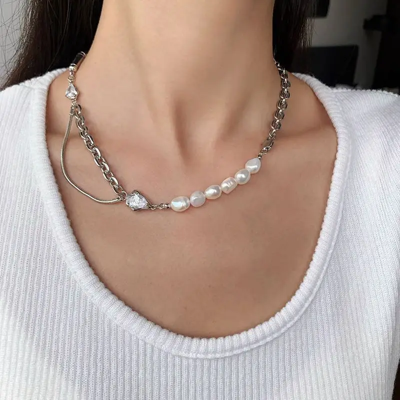 

Женское Ожерелье из титановой стали с жемчугом