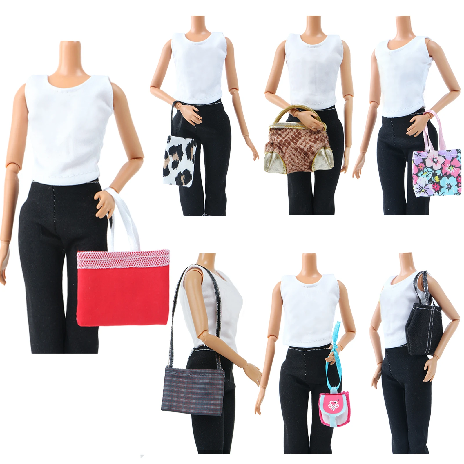 

10x Random Bag / Purse / Handbag / Backpack / Girl Daily Casual Wear Dress Cloth Accessories Clothes for Barbie Doll Toys