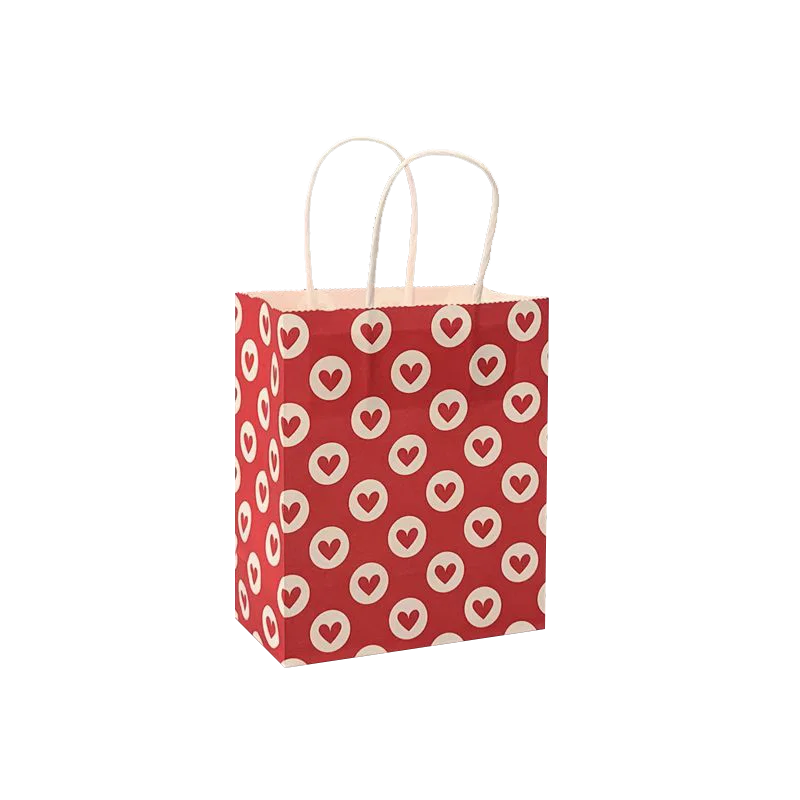 Симпатичные подарочные пакеты из крафт-бумаги для свадьбы с ручками 10 шт. | Дом и