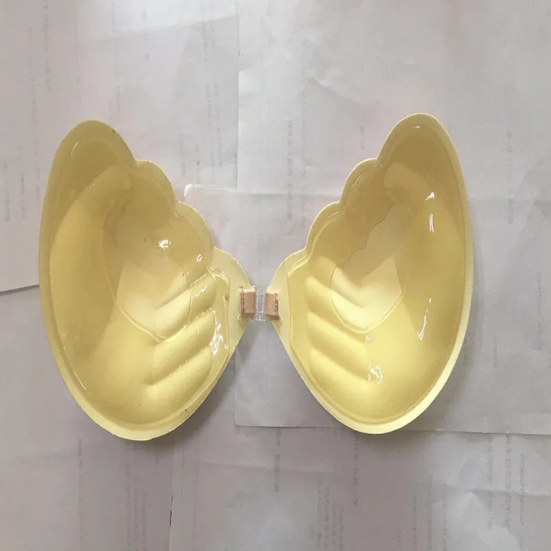 100 pcs Women Invisible Bra Super Push Up Seamless Self-Adhesive Sticky Wedding Party Front Strapless Shell Shape Fly Bra