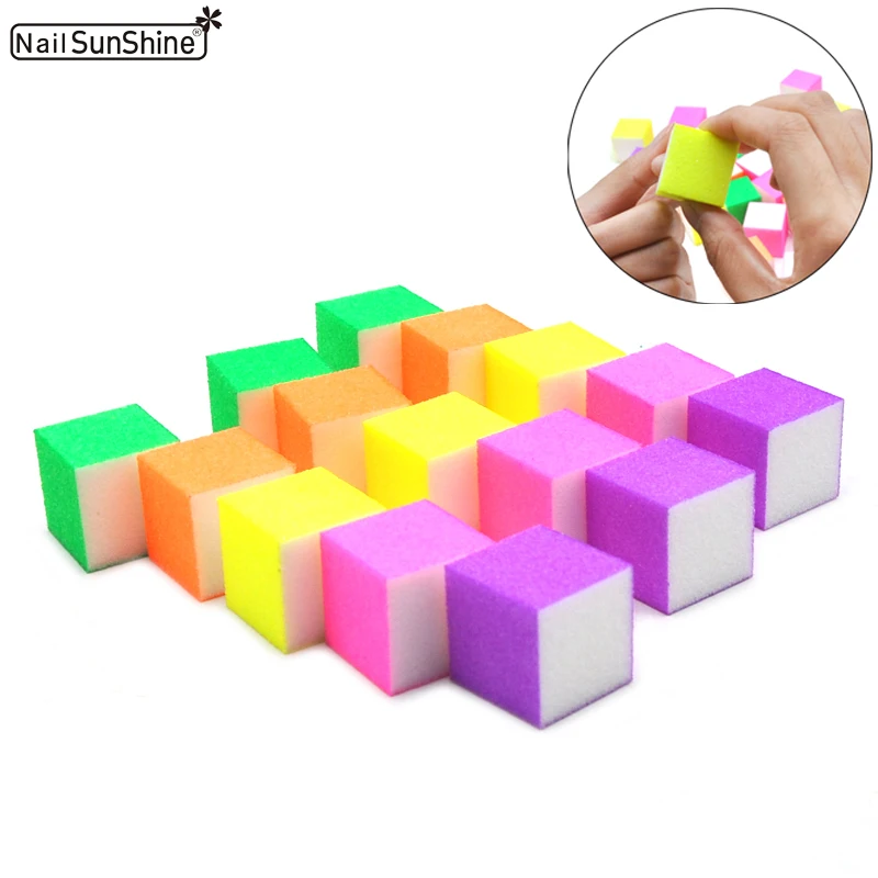 

100 Pcs/lot Nail Sponge Sanding Block Professional Nail FIle Buffer Strips Mini Polishing Nails File Block Beauty Manicure Tools