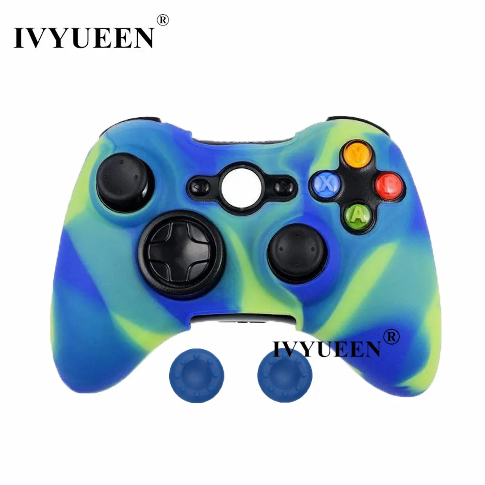 IVYUEEN 20 цветов мягкий силиконовый защитный чехол для microsoft Xbox 360 проводной/беспроводной контроллер аналоговые палочки крышки