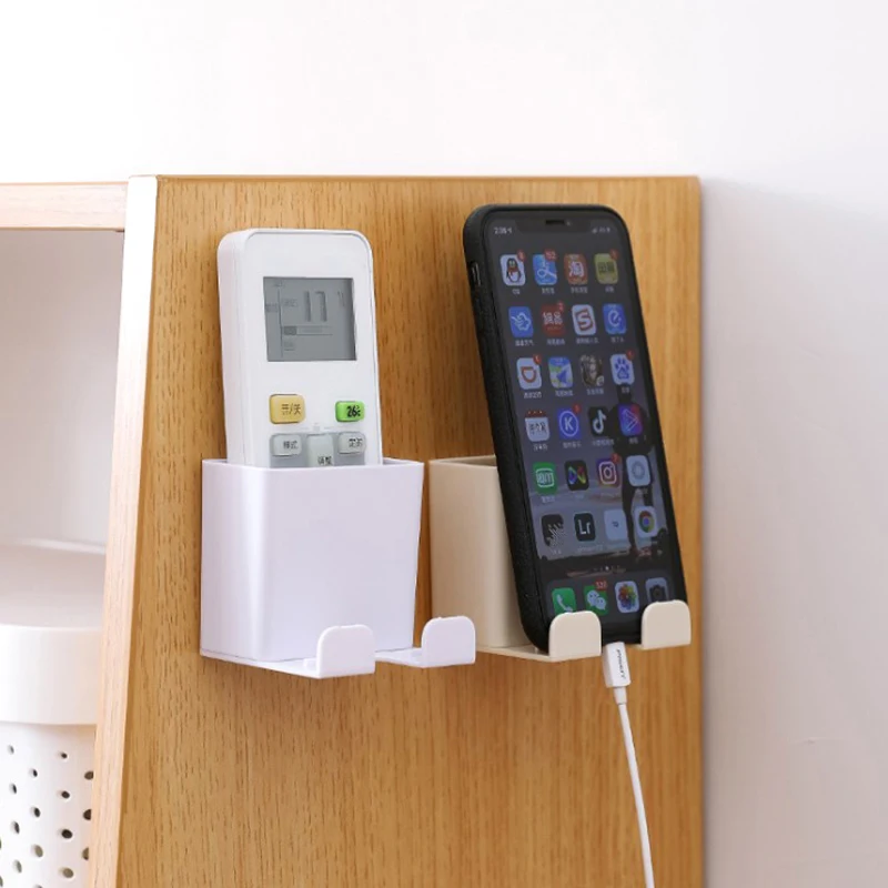 

Wall Mounted Organizer Storage Box Charging phone Holder Stand Tablet Charging Wall Holder Storage Rack Home Organizer Supplies