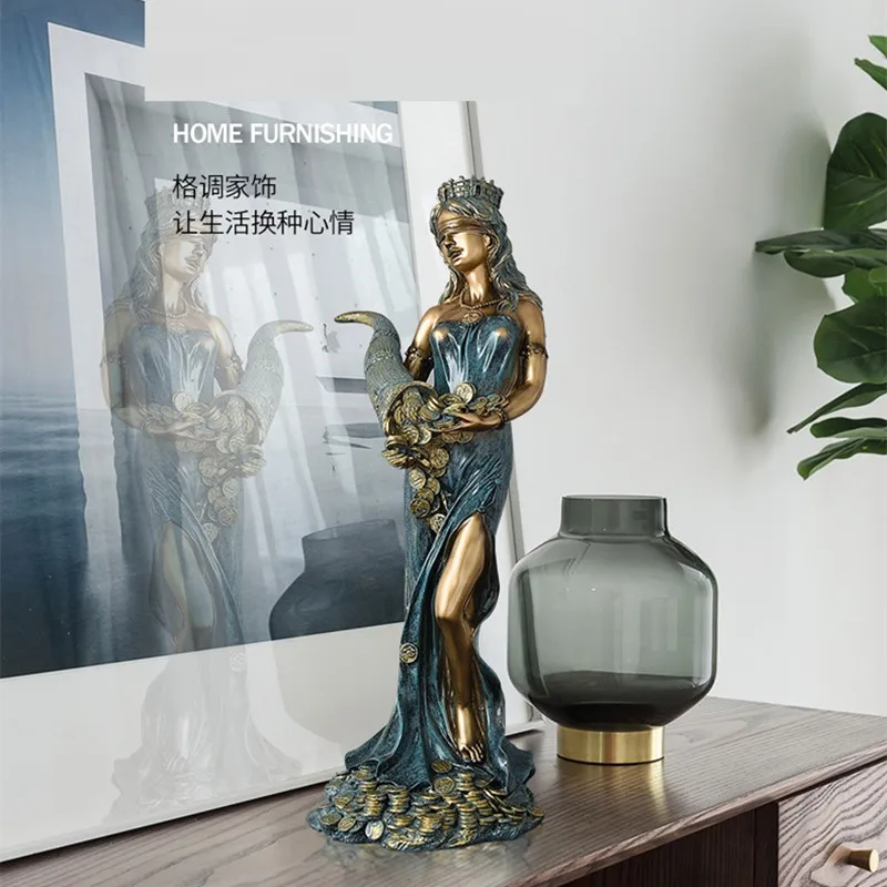 Богиня Фортуны Искусство Скульптура греческий бог богатства и денег Статуэтка