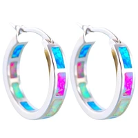 new arrivals women earrings colorful alloy charms circle hoop earrings wedding party gift anniversary girl ear stud