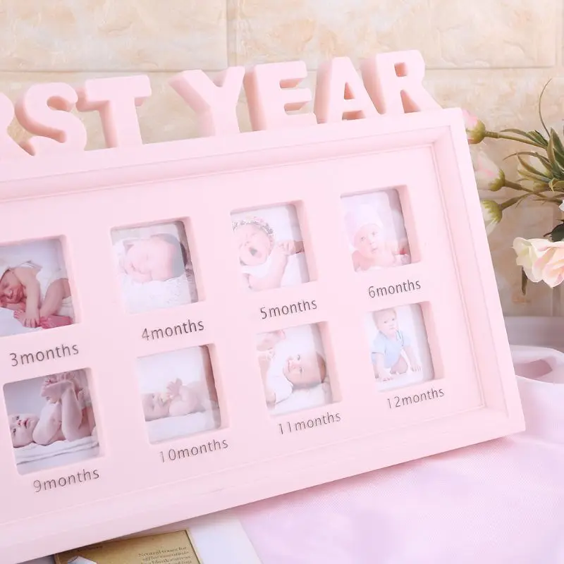 Творческий DIY 0 12 месяцев ребенок &quotМой первый год&quot фотографии дисплей