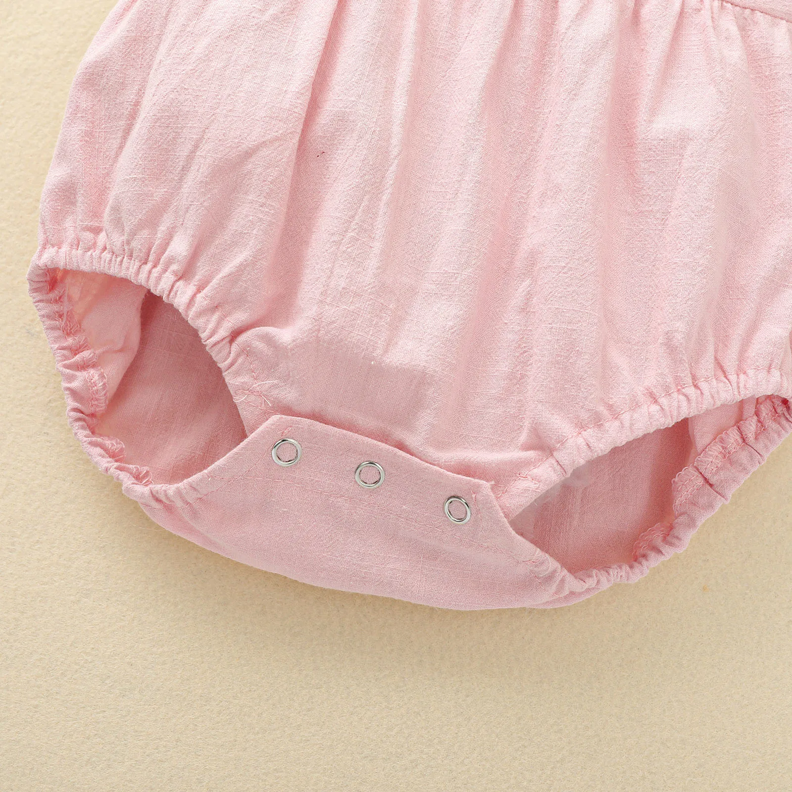 

CANIS Newborn Romper Toddlers Lapel Lace Short Sleeve Cute Clothes Suit for Infants Girls