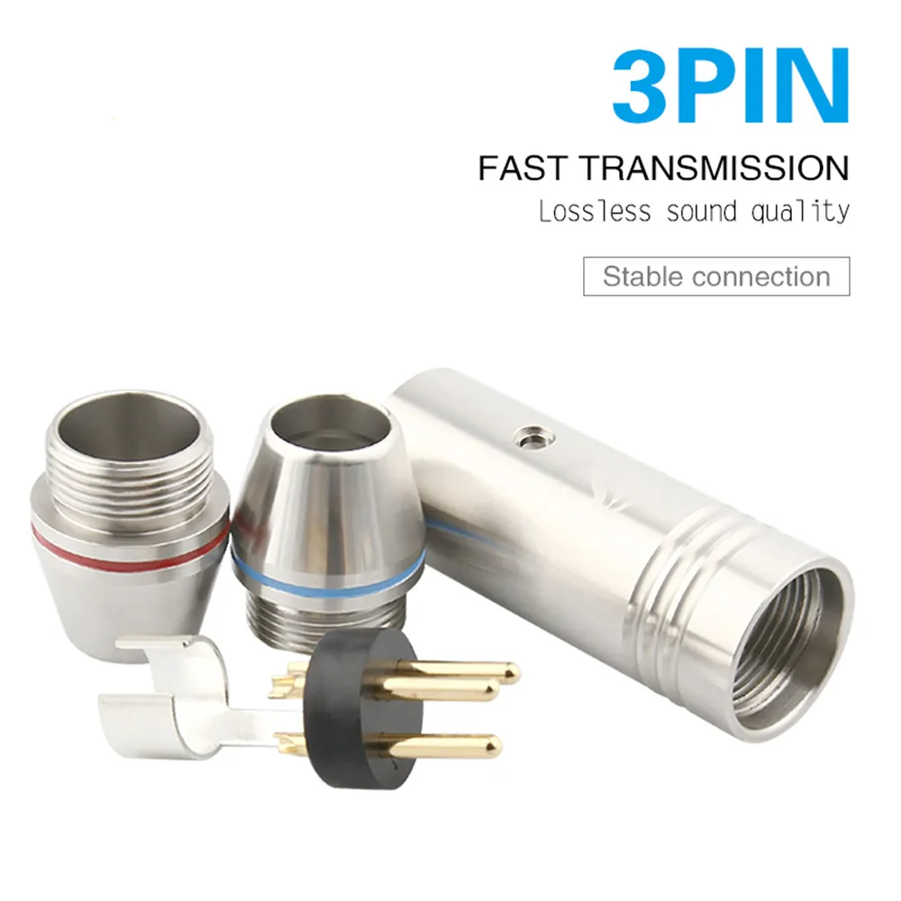 2 шт. в наборе гнездо XLR 3pin Динамик аудио разъем зарядный кабель с разъемом папа