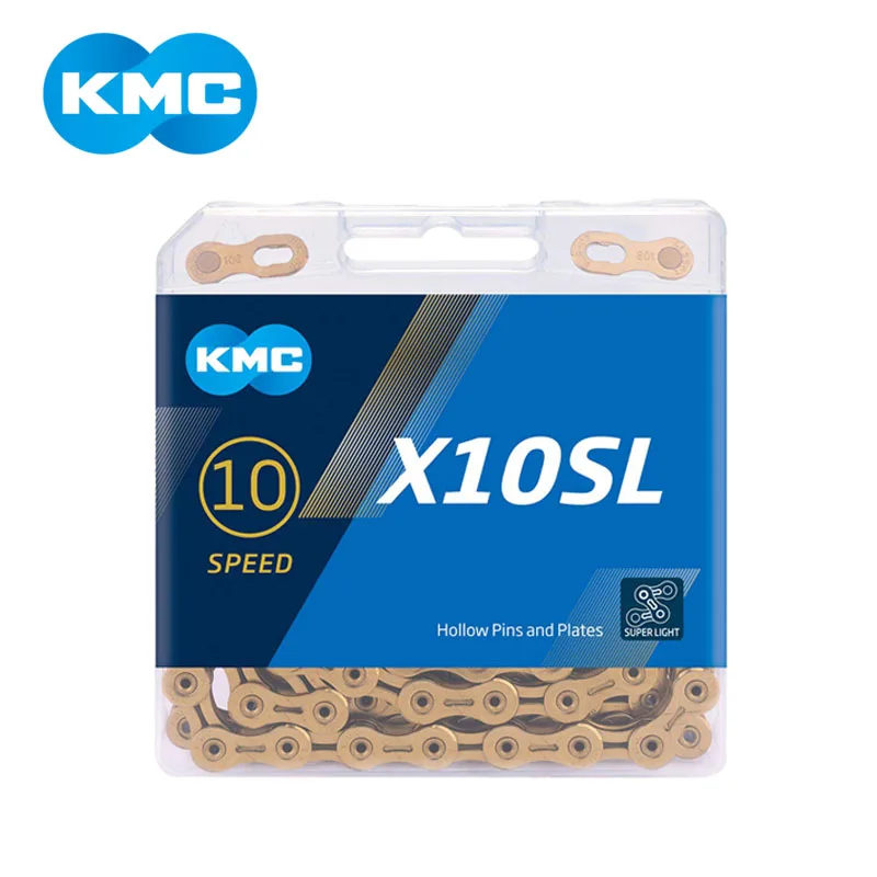 

Цепи для горных велосипедов KMC X10SL, 10 в, 116L 10 цепь для скоростного велосипеда Magic Button, в оригинальной коробке
