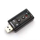 Внешняя мини-звуковая карта USB 2,0, 7,1 каналов, 3D Виртуальная 12 Мбитс, аудио микрофон, адаптер динамика, микрофон, 3,5 мм разъем, стереогарнитура