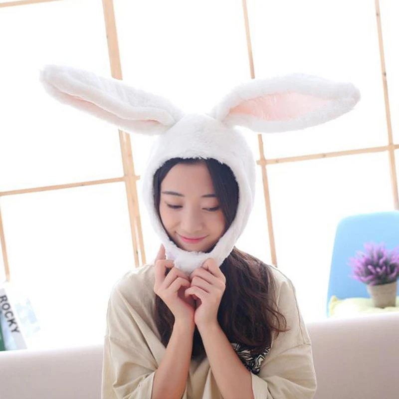 

Cute Girls Hat Plush Rabbit Bunny Ears Hat Earflap Cap Head Warmer Photo Supplies Hat With Earflaps Bunny Hat Headgear Hats