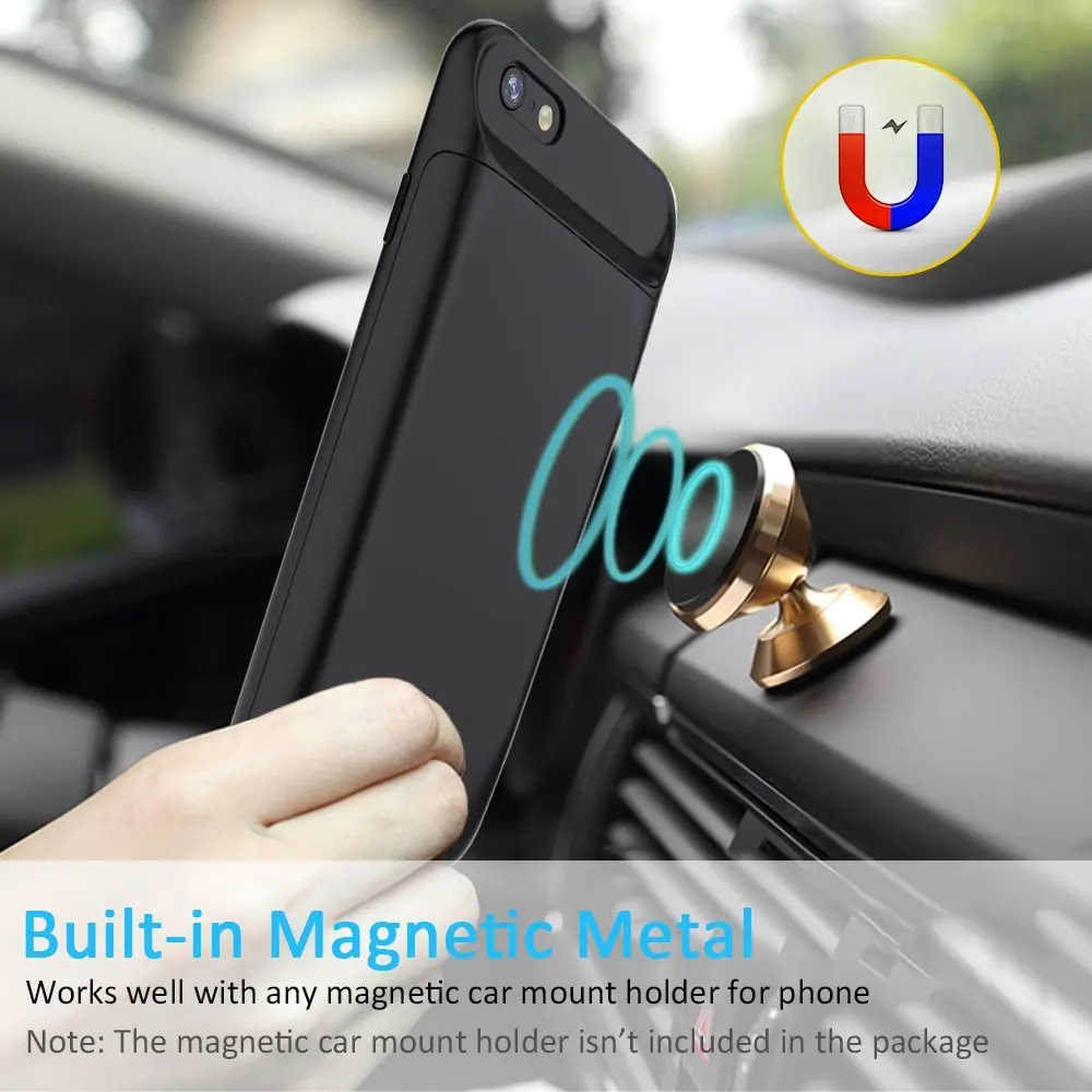 3200-7200 мА/ч для iPhone 6 6s 7 8 Plus X XS чехол внешнего аккумулятора магнитный портативный