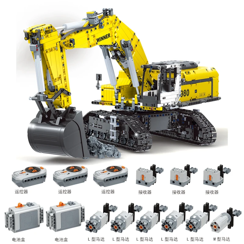 7119 7120 7121 высокотехнологичные Электрические RC игрушки экскаватор Строительство