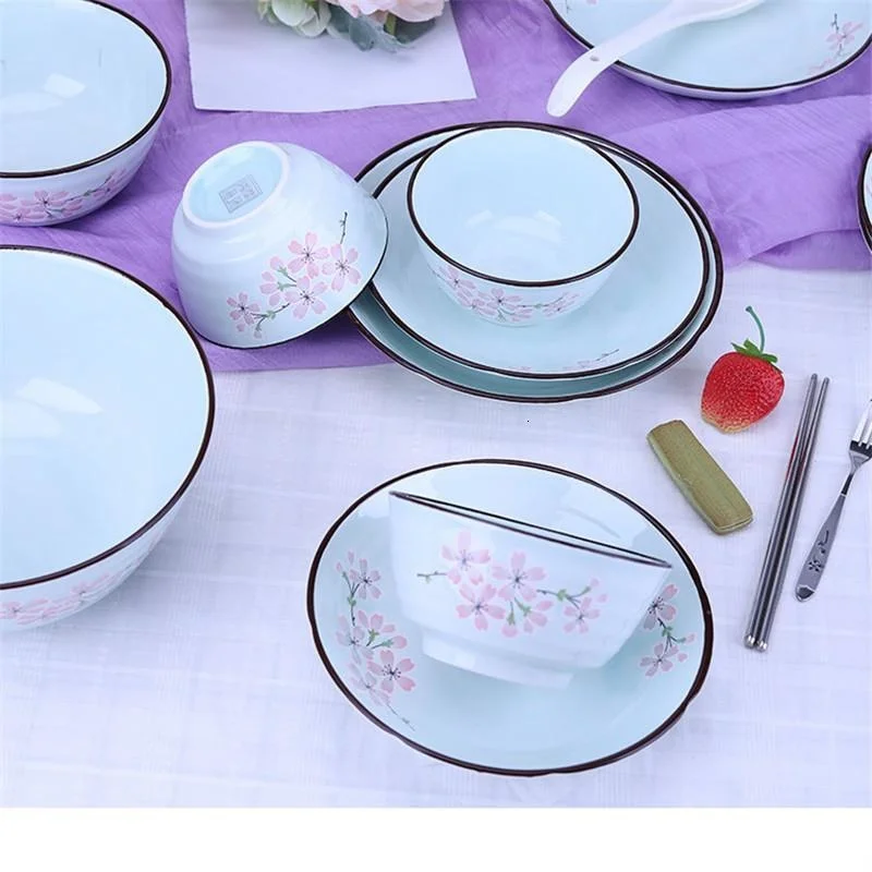 

Vajilla Ice Cream Dishes Snack Tigela Cuenco Porcelain Plate Ramen Noodles Kitchen Dining Bar Dinnerware Ceramica Ceramic Bowl