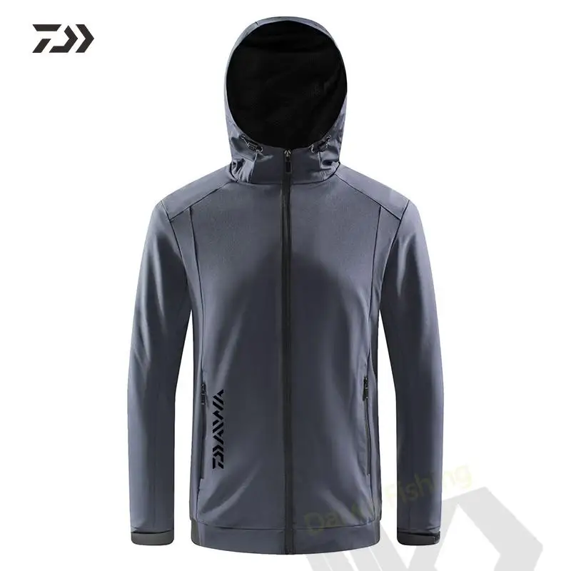 

Daiwa Clothing Waterproof Elastic Breathable Zipper Durable Quick Dry Daiwa Fishing Hoodie Men Winter Outdoor Camping Hiking
