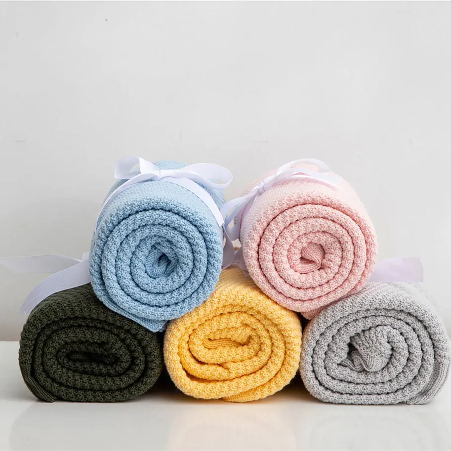 

Svetanya 80x100cm Knitted Cotton thin Blanket Throws Baby Kids Nap Air-conditional Bedspread