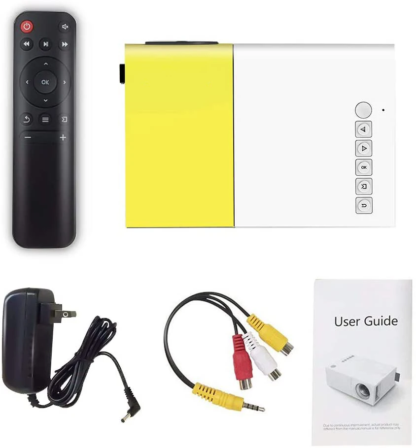 Pico Projector 2020 Новый мини проектор Цвет светодиодный для мультфильм кино подарок детей совместимые с входом HDMI