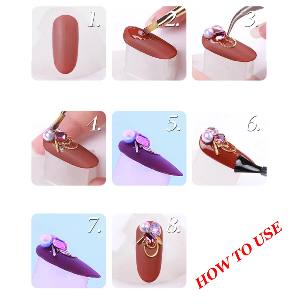 1 шт. 4 в DIY ногтей Стразы гель прозрачный клей клеящийся термостразы липкие