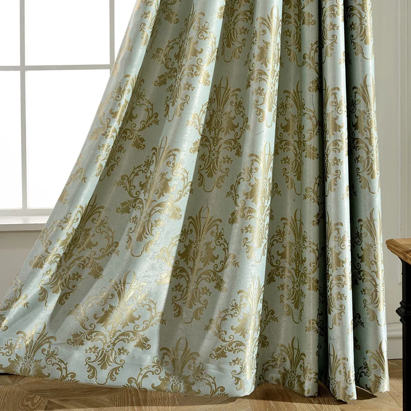 Custom curtains for Living Room Bedroom European-Style High-End Simple Jacquard Curtain Physical Shading General Pleat | Дом и сад