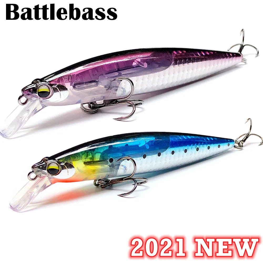 

BATTLEBASS 2021 New 13cm20g Floatng Sea Bass Lure Bait Fishing Minnow Lures with Flash Blade Hard Floating Wobblers Crankbait