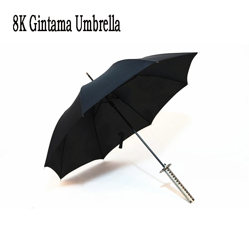Модные черные зонт-самурайский меч гинтама-Зонт 8K Semi автоматическая ложки с