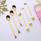 Ложка-вилка на Новый год и Рождество 2022, рождественские украшения для дома, рождественские подарки, Рождественское украшение для стола, Рождество 2021