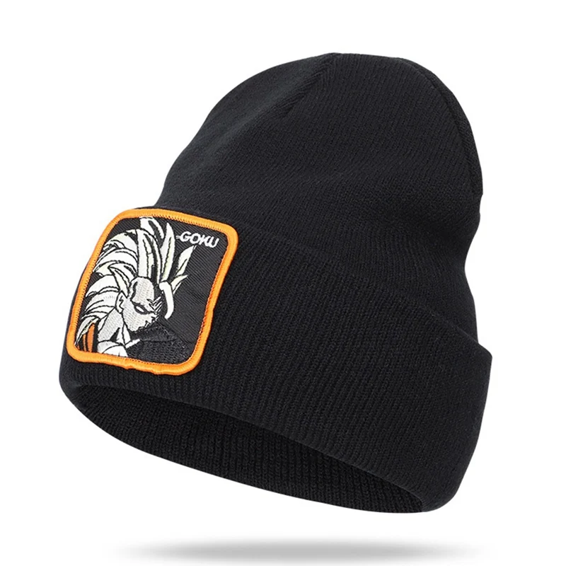 Dragon Ball Z GOKU Beanie Hat высококачественные хлопковые повседневные шапочки для мужчин и женщин теплая вязаная зимняя шапка модная однотонная Кепка в стиле унисекс