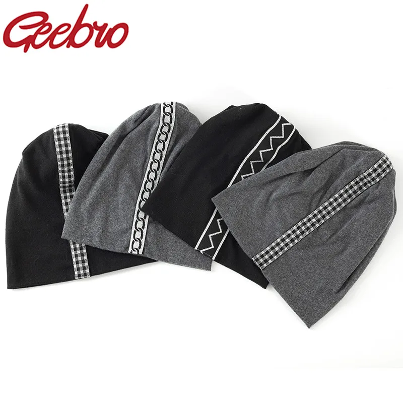 

Шапка Geebro, хлопковая, весенняя, мужская, женская, вязаная, универсальная, модная тесьма, повседневная, Шапка в стиле хип-хоп, Шапка