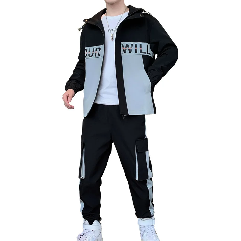 

New Mens Suits With Pants Autumn Winter Big Sizes Warm Tracksuit Sportswear Men's Running Sweatsuit Set 4XL Jogger Male Hoodies