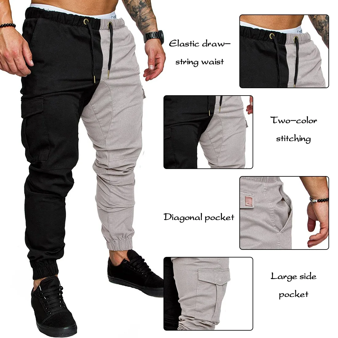 

SHUJIN Men's Pants Fitness Skinny Trousers Spring Elastic Bodybuilding Pant Workout Track Bottom Pants Men Joggers Sweatpants