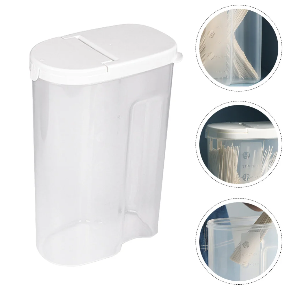 

1Pc Household Storage Jar Dog Food Canister with Lid Sealing Caddy (White)