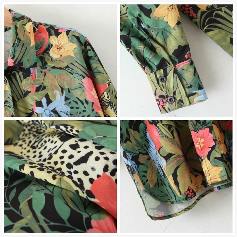 Женская свободная рубашка с длинным рукавом Повседневная Блузка винтажным