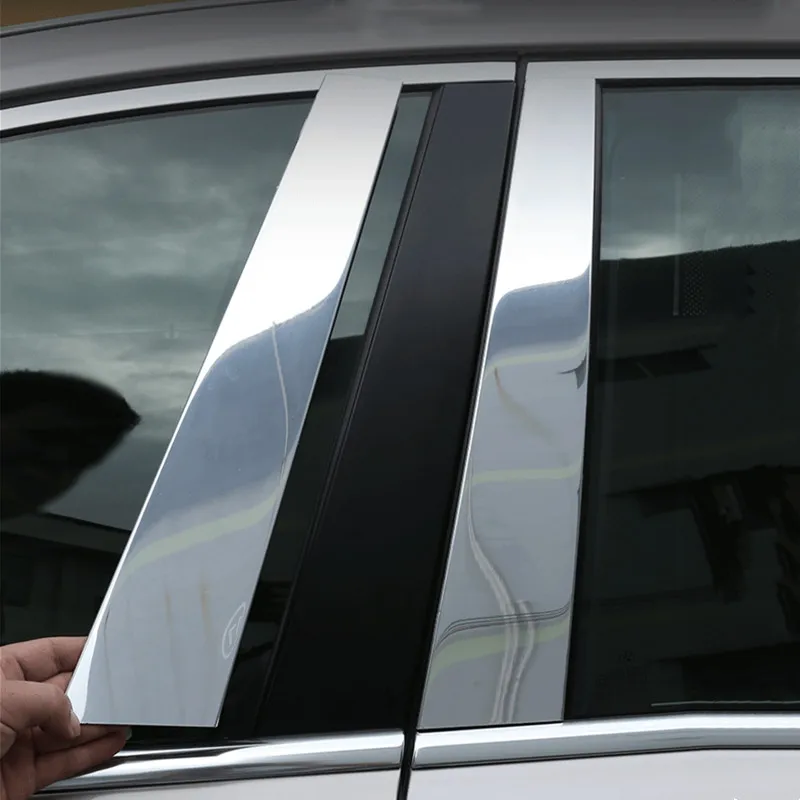 Автомобиль Стайлинг двери окна центр B столб отделка наклейка подходит для BMW 7
