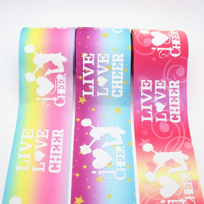 5 ярдов 3 дюйма 75 мм рандомная лента с принтом корсажная для бантов волос