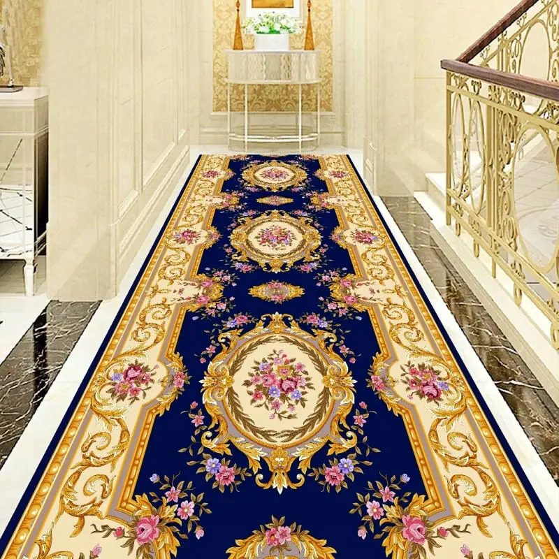 4 European Style Hallway Carpets Hotel Long Aisle Corridor Rug Home Entrance Stair Carpet Wedding Floor Rugs Aisle Red Carpet - Цвет: 4