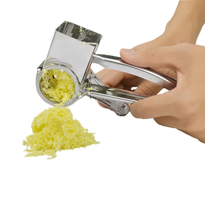 

Hand-crank Cheese Grater Multi-functional Vegetable Chocolate Carrot Stainless Steel Rotary Ginger Slicer Kitchen Tool