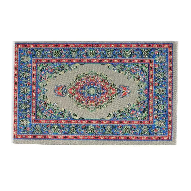 

1/12 Scale Dollhouse Accessories Simulation Mini Pure Domestic Woven 10*15cm Carpet Decoration Dollhouse Model Q0W7