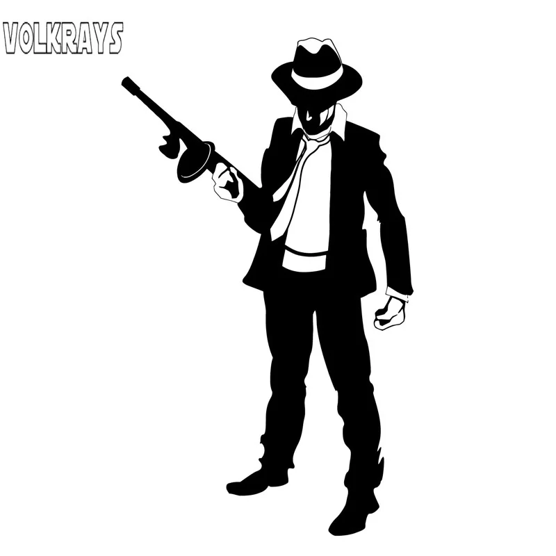 Volkrays индивидуальная Автомобильная наклейка мафия Гангстер пистолет бандит