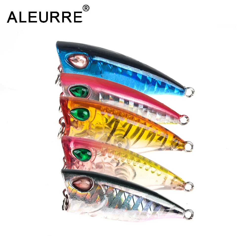 40mm 3g Mini Popper Fishing Lure Hard Bait Artificial Poper Topwater Bass Trout Pike Crankbait Crank Wobbler | Спорт и развлечения