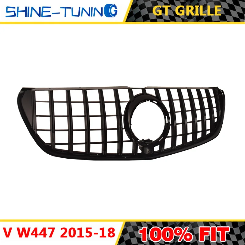 For V Class Grill W447 GT R Grille V250 AMG Line Racing Plastic grille SPORT luxury grill V220d 2015 18|Гоночные решетки| |