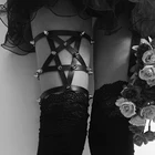 Женский сексуальный кожаный пояс-подвязка в стиле панк, жгуты в форме пентаграммы, эротический облегающий ремень на подтяжках, бандаж для ног, ремни в готическом стиле