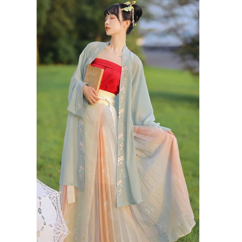 Традиционное сказочное платье с китайским современным узором ханьфу для женщин